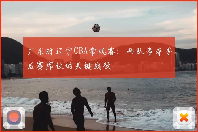 广东对辽宁CBA常规赛：两队争夺季后赛席位的关键战役